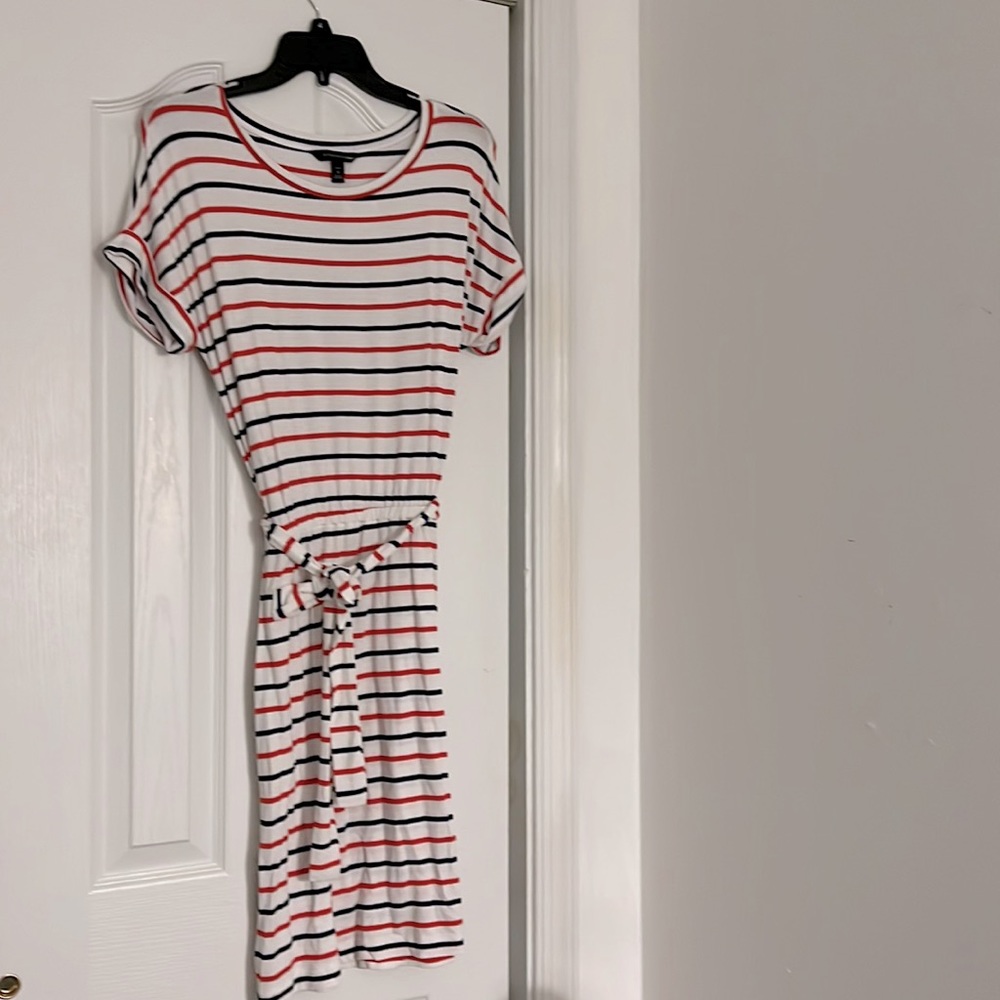 NWOT Banana Republic red/blue midi striped dress - size women’s - small petite